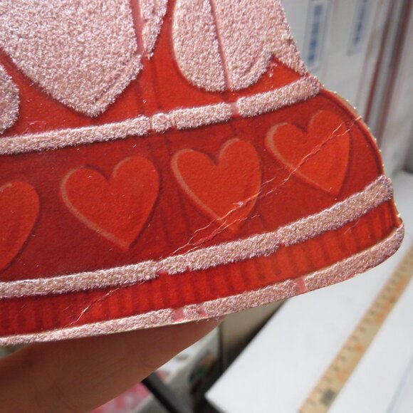 Vintage Valentine FLOCKED Mouse and Gumball Machine DOUBLE SIDED - Picture 5 of 5